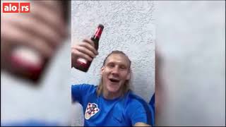 Domagoj Vida slavi uz srpske pesme i pozdravlja Beograd!