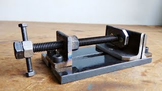 Make A Metal Mini Drill Vise || DIY HomeMade Tool
