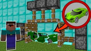 НУБ РАСПЛЮЩИЛ СВОЮ БЫСТРУЮ МАШИНУ! ТРОЛЛИНГ В МАЙНКРАФТ! КАК ВЫЖИТЬ В MINECRAFT? ЗАЩИТА НУБА МУЛЬТИК