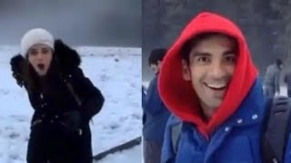 Watch Sanaya Irani and Mohit Sehgal Cute Snow Fight is Adorable beyond Words