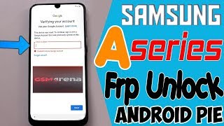 FRP BYPASS SAMSUNG 2019 (ANDROID 9.0 PIE) All DEVICE : A10,A20,A30,A40,A50,A60,A70,A90