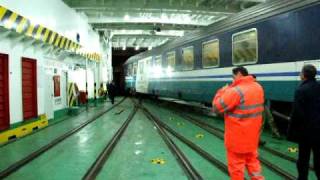 Railway ferry Messina - Villa San Giovanni with night train to Venice