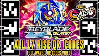 ALL 17 RISE QR CODES BEYBLADE BURST RISE APP FULL WAVE 1