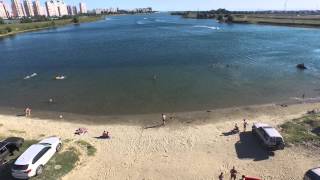 Каяш.рф Езда на водном скутере на ЮМР Краснодар, с высоты птичего полета 09.08.2015 г