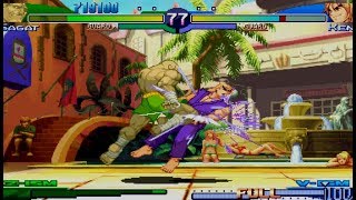 Street Fighter Zero 3 - Double Upper Gameplay Arcade Mode (PSP)
