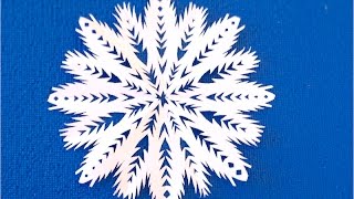 DIY. Как вырезать снежинки из бумаги пошагово. SNOWFLAKE. Copo de nieve.