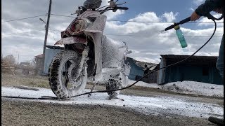 Как Идеально Помыть Скутер/Мопед/Мотоцикл/Питбайк