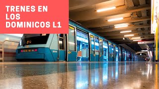 Metro de Santiago | Trenes NS-93 NS-07 y NS-12 en estación Los Dominicos (L1)