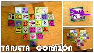 REGALO FACIL PARA NOVIO(A) (Tarjeta corazón)