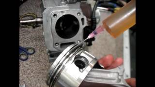 Двигатель Honda GX160 сборка новой поршневой группы/The Honda GX160 engine Assembly new piston group