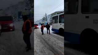 Зима пришла неожиданно. Ангарский перевал. 31 октября 2017