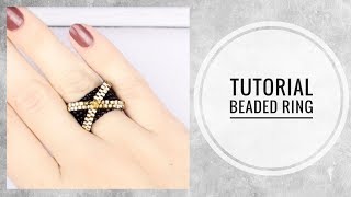 #МК - Кольцо из бисера | #Tutorial - Bead ring