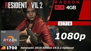 Resident Evil 2 Remake - RX 570 - Ryzen 7 1700 - 1080p - benchmark