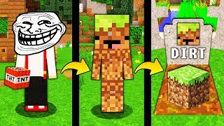 JAK TROLLOWAĆ DIRT W MINECRAFT! || MINECRAFT TROLL!