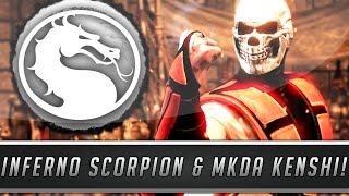 Mortal Kombat X: New Inferno Scorpion & Deadly Alliance Kenshi Skins Gameplay! (PC Mod Showcase)