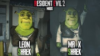 RESIDENT EVIL 2 REMAKE MOD | SHREK LEON & SHREK MR X