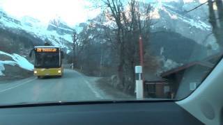 Серпантин в Швейцарских Альпах/Dangerous road in Alps