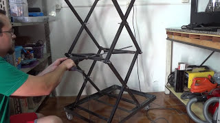 Mesa Carrinho Dobrável - Scissor Lift Table Cart