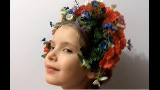 ШИКАРНЫЙ ВЕНОЧЕК Украинский народный веночек с лентами своими руками.
