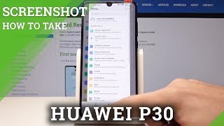 HUAWEI P30 SCREENSHOT / How to Take Screenshot in P30