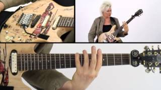 Rock Sauce for Lead - #34 Bluesy Double Stops Breakdown - Guitar Lesson - Jennifer Batten