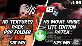 10K SUB SPECIAL - GamerNafZ's WWE 2K18 v1.99 HD Textures Pack Folder + Lite Edition Download Link