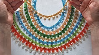 ЭЛЕГАНТНОЕ КОЛЬЕ из бисера мастер-класс. MK. Jewelry making