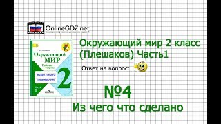 Задание 4 Из чего что сделано - Окружающий мир 2 класс (Плешаков А.А.) 1 часть