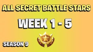 All secret battle stars week 1 - 5 - Fortnite season 9