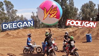GIANT SOCCER BALL GAME ON MOTORCYCLES!!! Rocket League In Real Life!