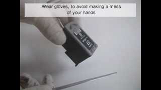 How to open an inkjet cartridge and clean the inside