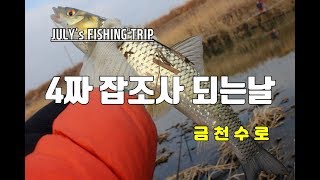 붕어낚시 최강여조사와 4짜 잡조사 금천수로& 먹방