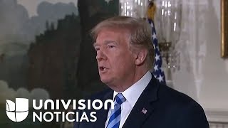 El presidente Donald Trump anuncia su decisión sobre el acuerdo nuclear con Irán