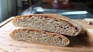 Whole Wheat Ciabatta - No-Knead Whole Wheat "Slipper" Bread Recipe