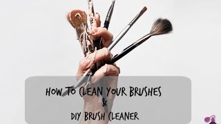 HOW TO CLEAN MAKEUP BRUSHES + DIY BRUSH CLEANER | Elyana Thierry