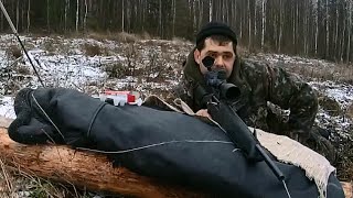Полная версия. Стреляем в горлышко бутылки из мелкашки с 50 метров