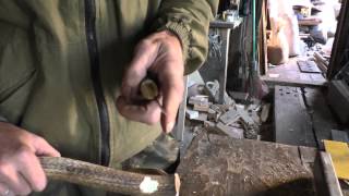 Ножик из 65 Г испытание на роге