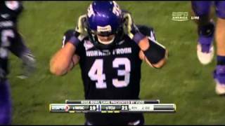 Tank Carder Immaculate Deflection Rose Bowl TCU Horned Frogs