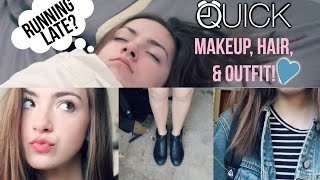 Running Late for School? Quick Makeup, Hair, and Outfit!