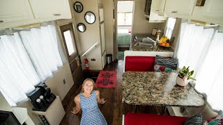 They Renovated A 1989 RV Into A Beautiful Budget Tiny House