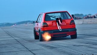 1200hp VW Golf Mk2 R33 Turbo  8,77sec TTT Test & Tune 27.10.2013
