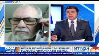 Debate Zoom: Ecuador solicitará visa a cubanos