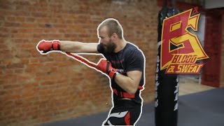 Тренировка скорости, силы и техники ударов с тренажером Fight Belt. Максим Дедик.