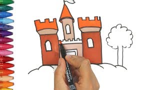 Как рисовать замок - Как рисовать и цвет