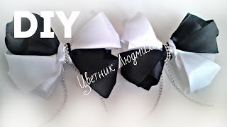 Школьные бантики своими руками! Бантики канзаши к 1 сентября. \ DIY