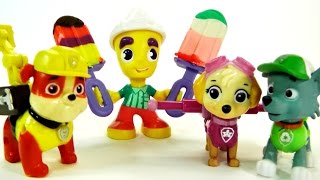 HELADOS DE PLASTILINA PLAY DOH Y LA PATRULLA CANINA que come helados de plastilina Play Doh.