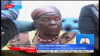 Mama Sarah Obama returns home to Kogelo in high spirits