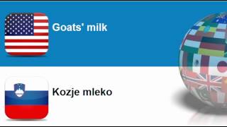 Learn Slovenian vocabulary #Topic = Farm animal products