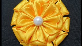 Flor de Fita de Cetim Fácil - Satin Ribbon Flower - Flor de Cinta