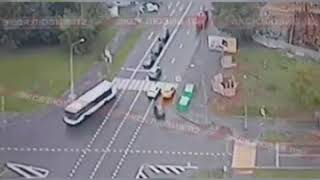 Видео аварии Ангелины Вовк
